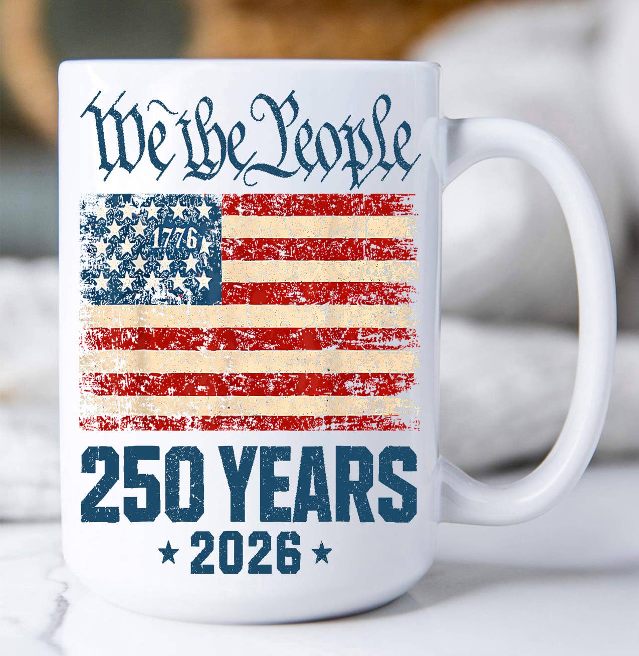 Patriotic We The People 250 America Coffee Mug