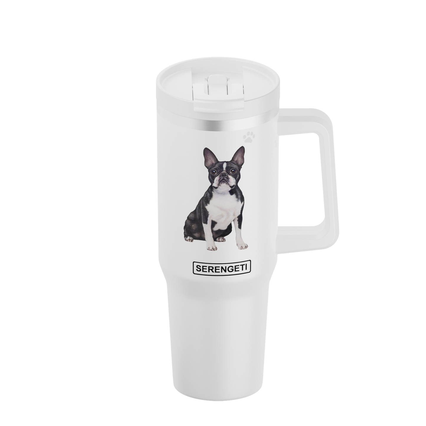 40oz Boston Terrier Tumbler - 3D Printed - Vacuum Insulated