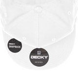 Decky 1041 - Classic Flat Bill Golf Hat with Rope, Snapback