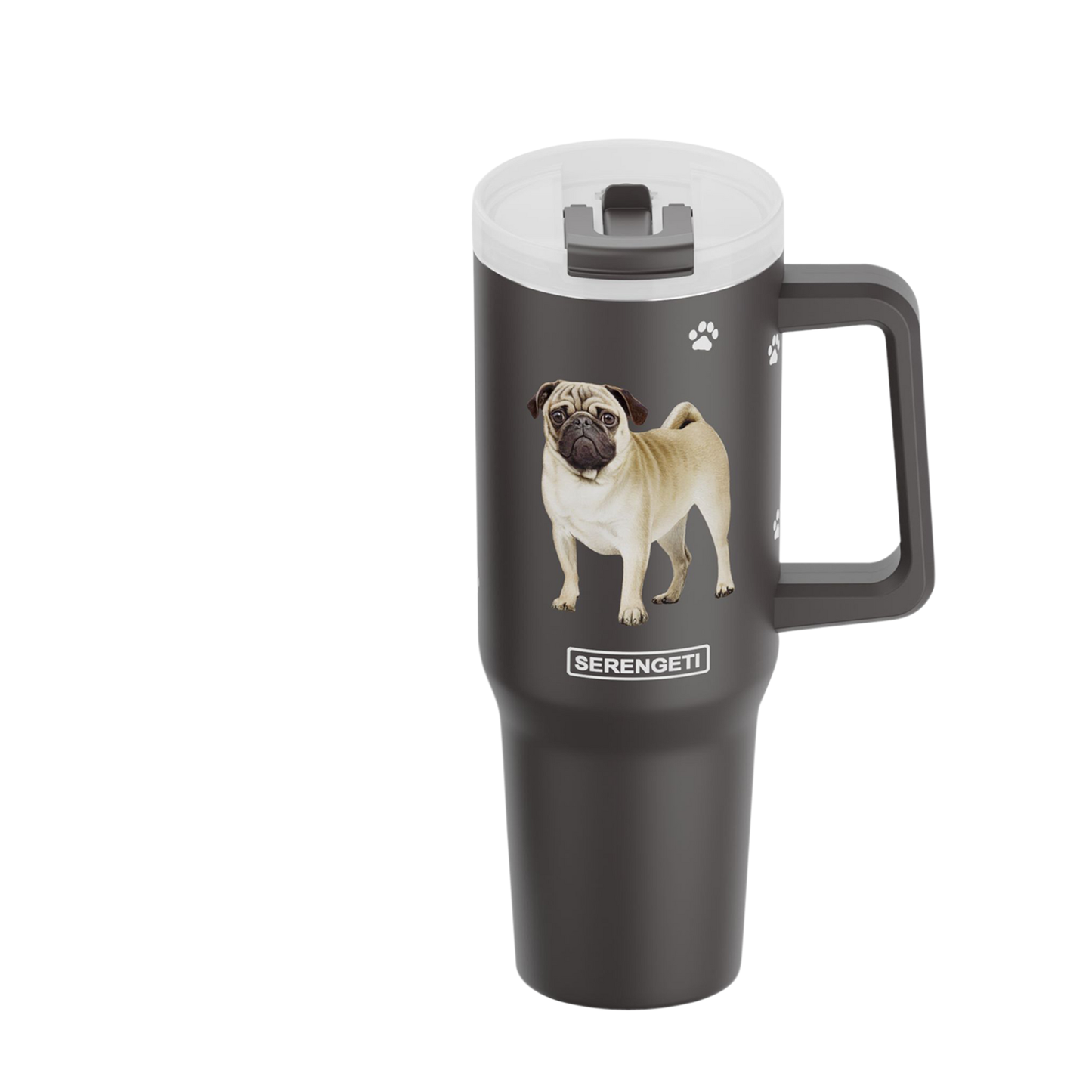 40oz Pug Tumbler - 3D Printed - Vacuum Insulated