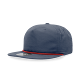 Decky 6032 Classic Rope Cap, 5 Panel Flat Bill Hat, Snapback