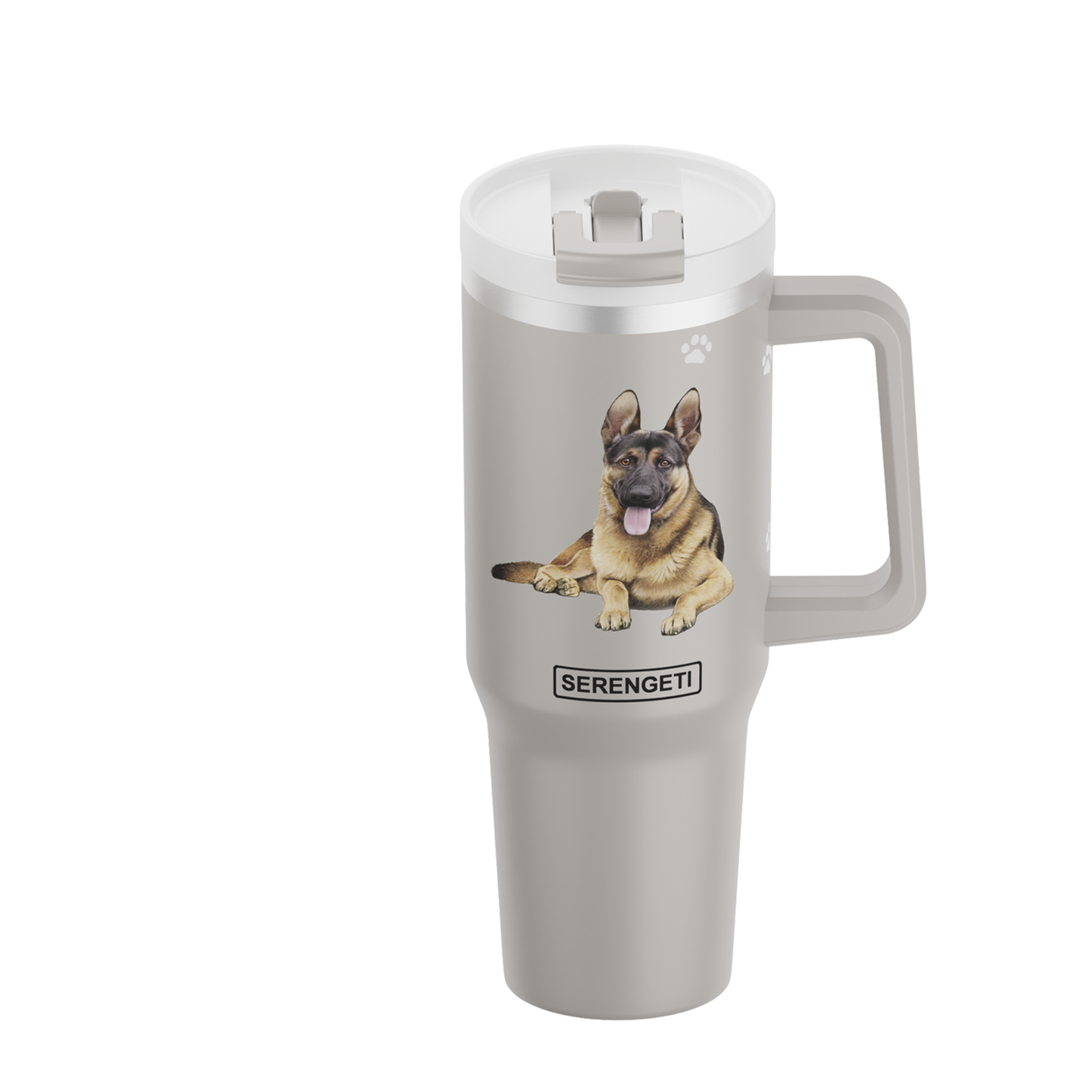 40oz German Shepherd Tumbler - 3D Printed - Vacuum Insulated