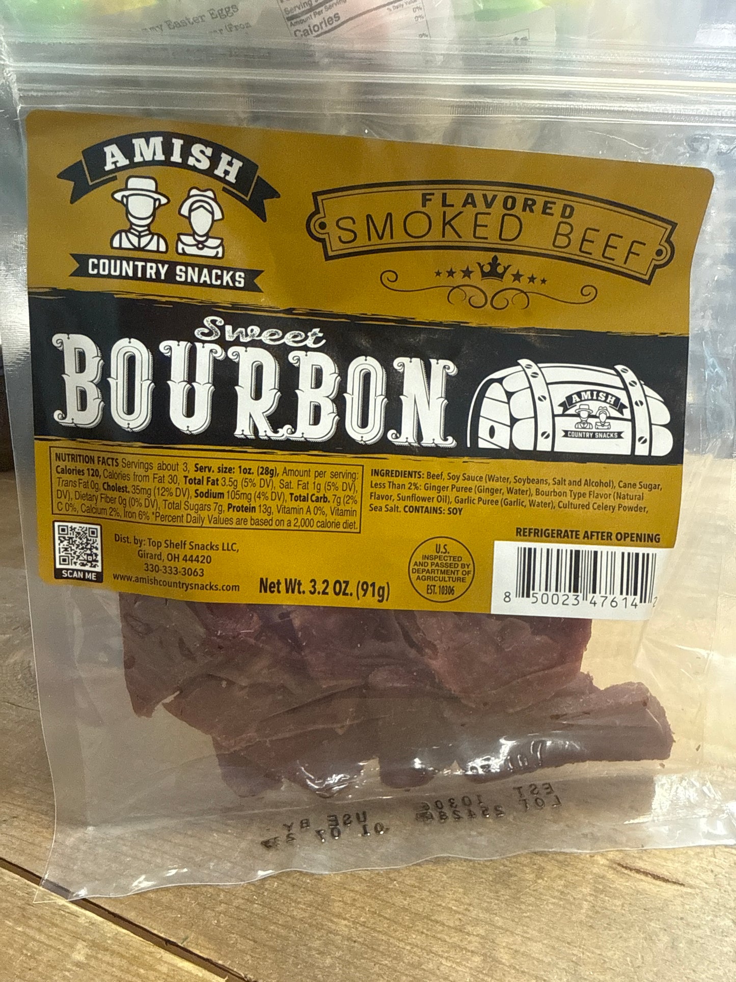 Amish Country Snacks Sweet Bourbon Smoked Beef