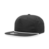 Decky 6032 Classic Rope Cap, 5 Panel Flat Bill Hat, Snapback