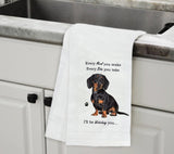 Black Dachshund Kitchen Towel