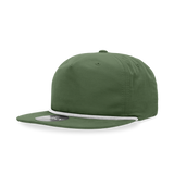 Decky 6032 Classic Rope Cap, 5 Panel Flat Bill Hat, Snapback