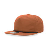 Decky 6032 Classic Rope Cap, 5 Panel Flat Bill Hat, Snapback