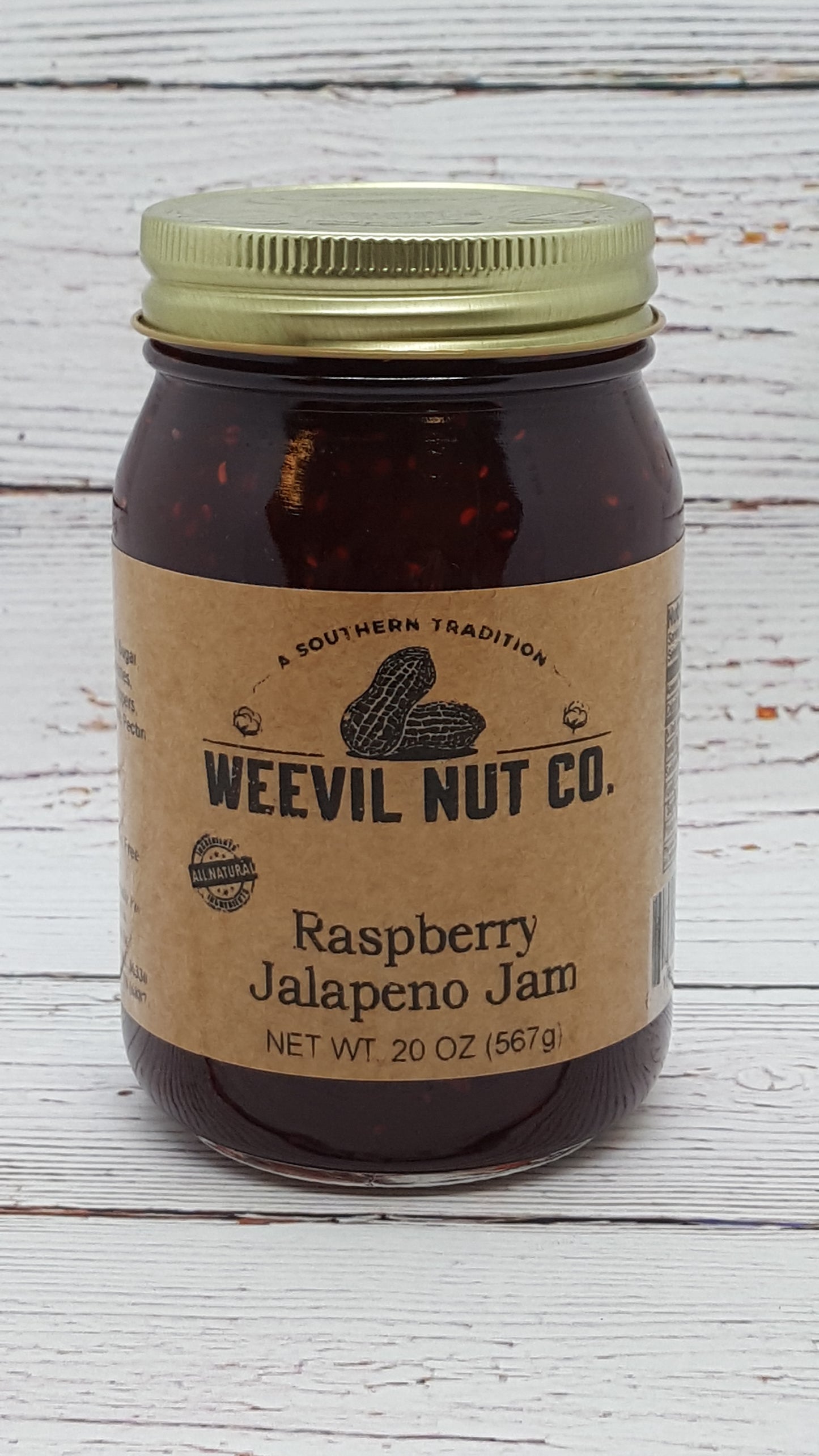 Weevil Gourmet Raspberry Jalapeno Jam (20oz)