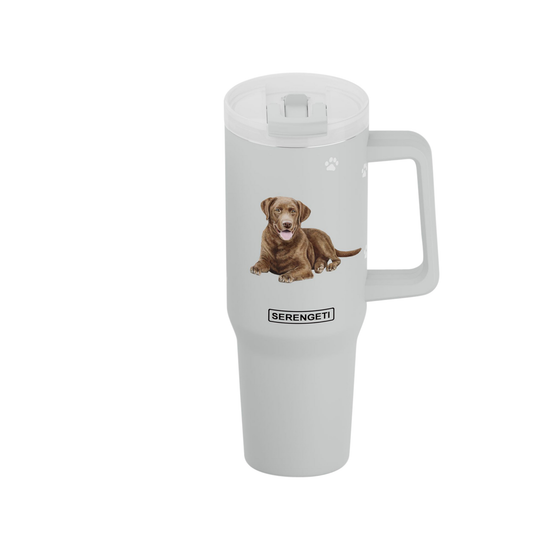 40oz Labrador Chocolate Tumbler - 3D Printed - Insulated