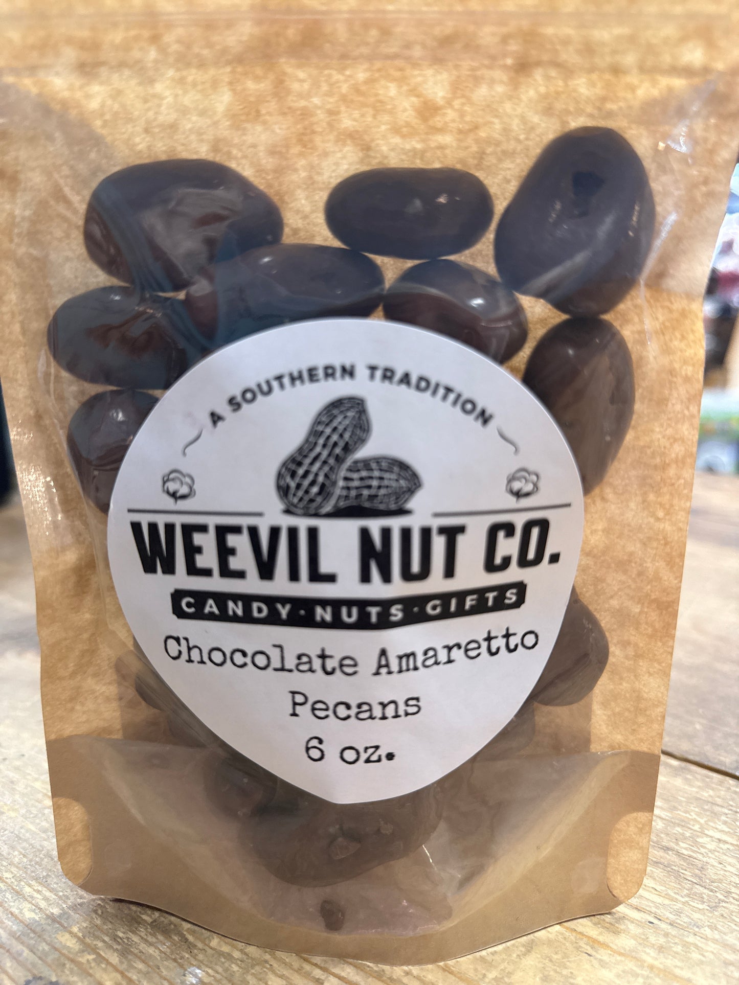 Chocolate Amaretto Pecans 6 oz