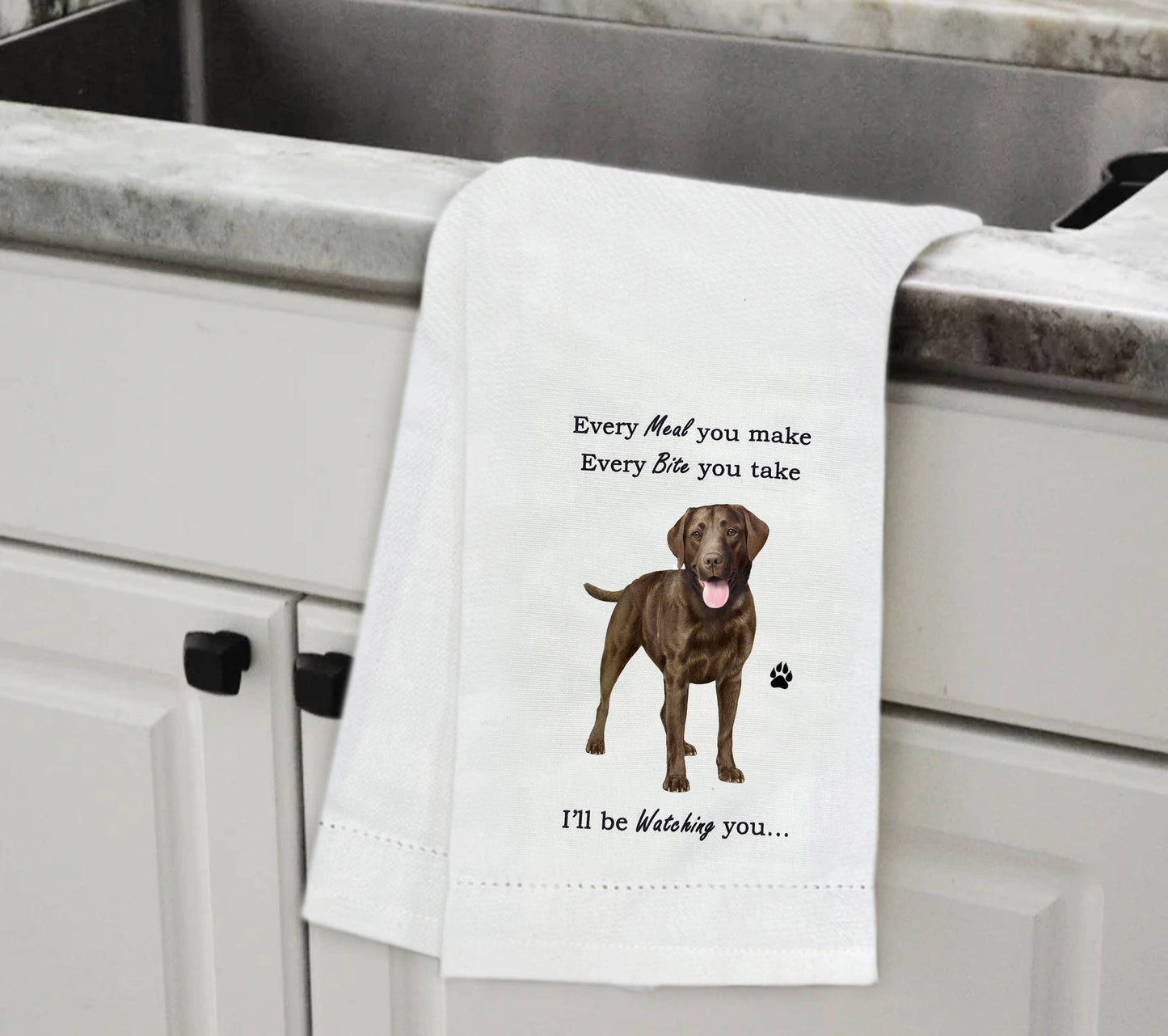 Chocolate Labrador Kitchen Towel