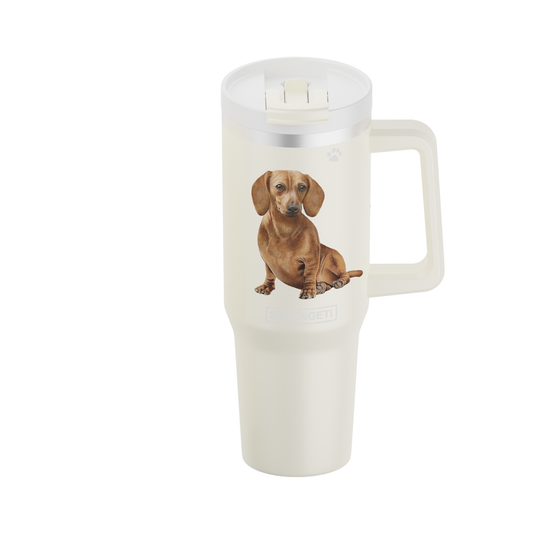40oz Dachshund - Red -  Tumbler - 3D Printed - Insulated