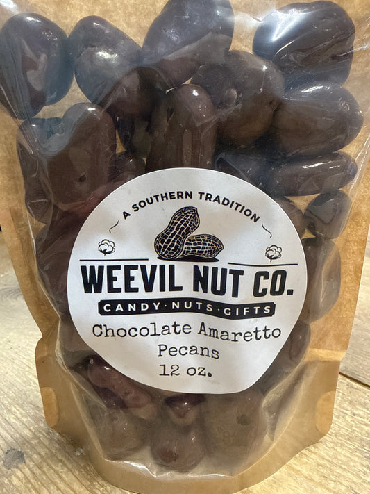 Chocolate Amaretto Pecans 12 oz