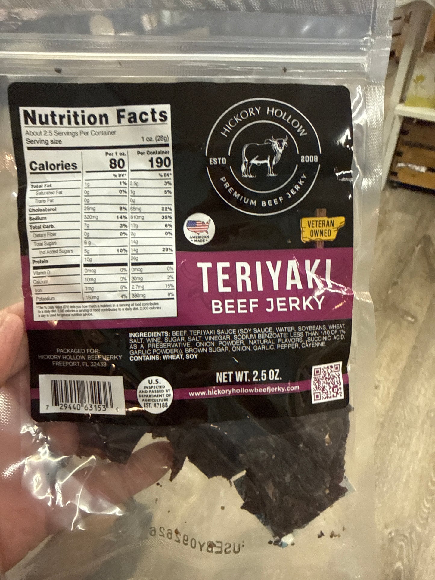 Hickory Hollow Teriyaki Beef Jerky