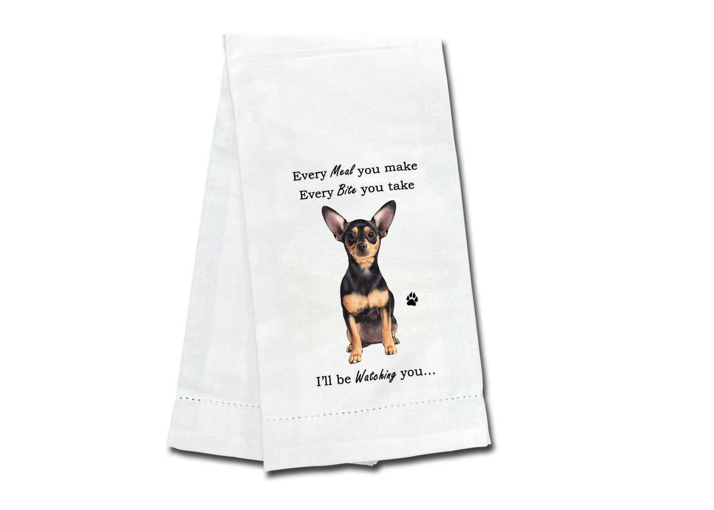 Black Chihuahua Kitchen Towel