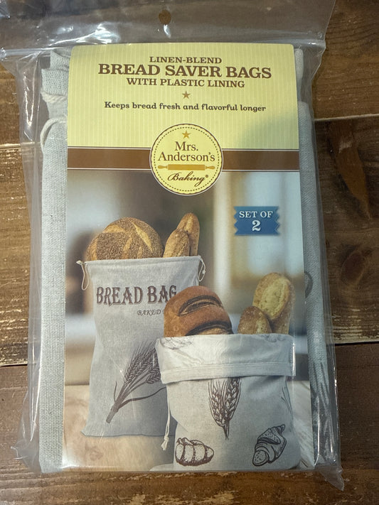 Lined Bread Saver Bags S/2