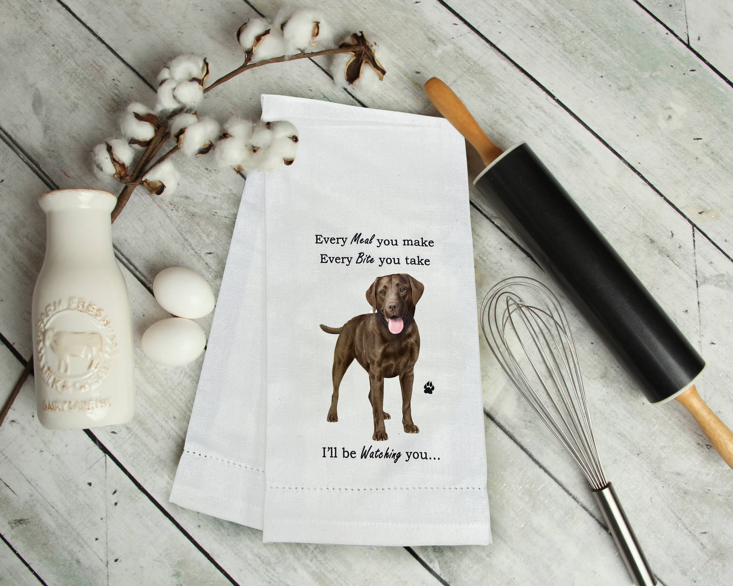 Chocolate Labrador Kitchen Towel