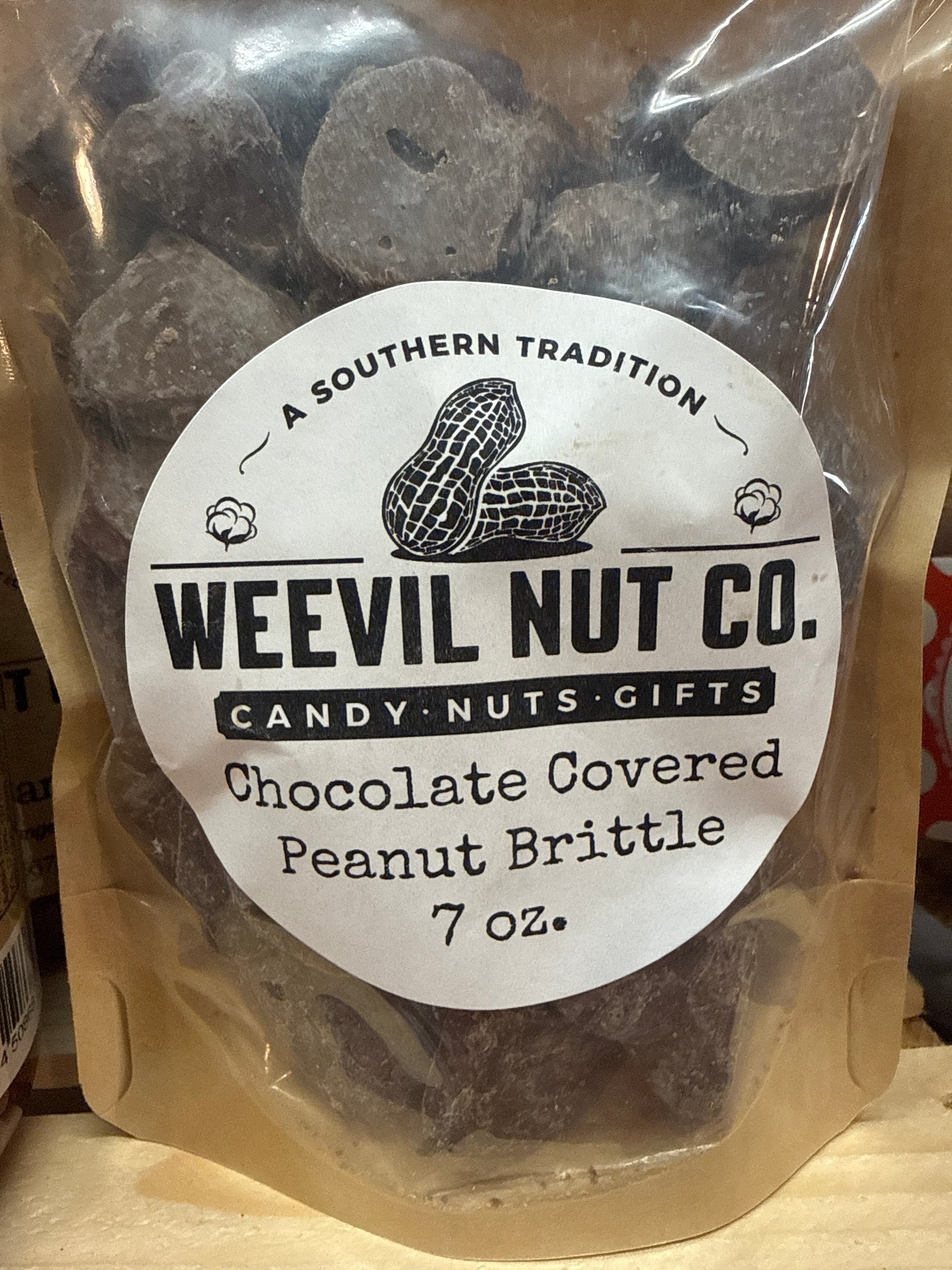 Chocolate Covered Peanut Brittle 7oz