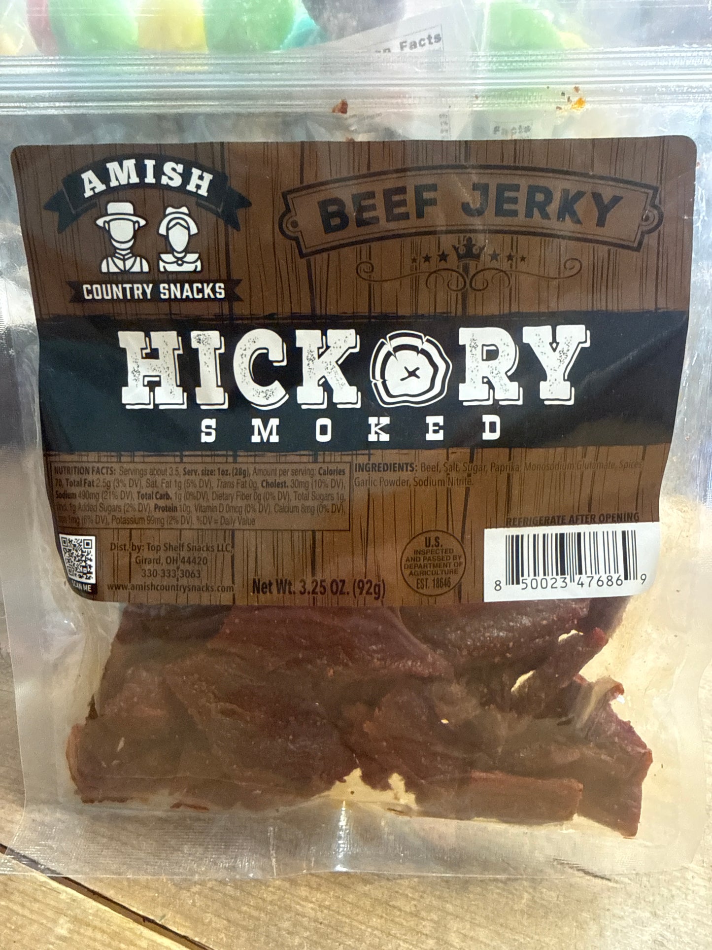 Amish Country Snacks Hickory Smoked Beef Jerky