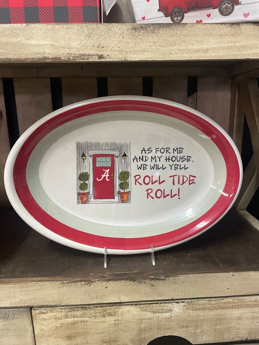 Alabama As For Me Oval Tray