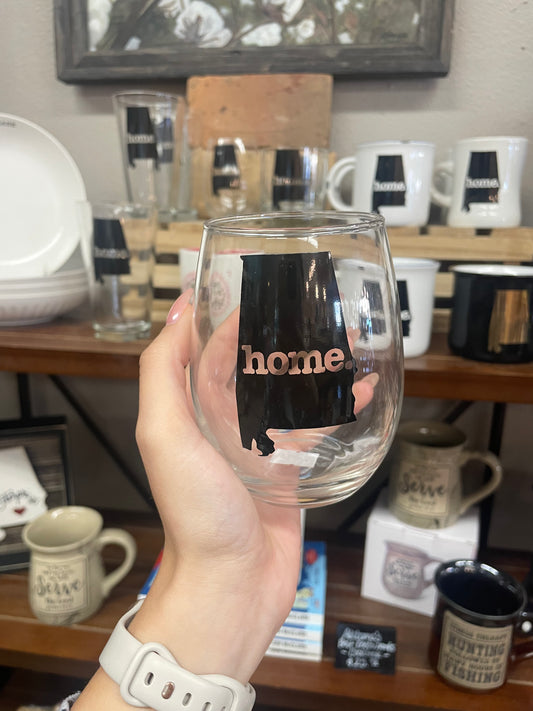 Alabama Home Stemless Wine Glass