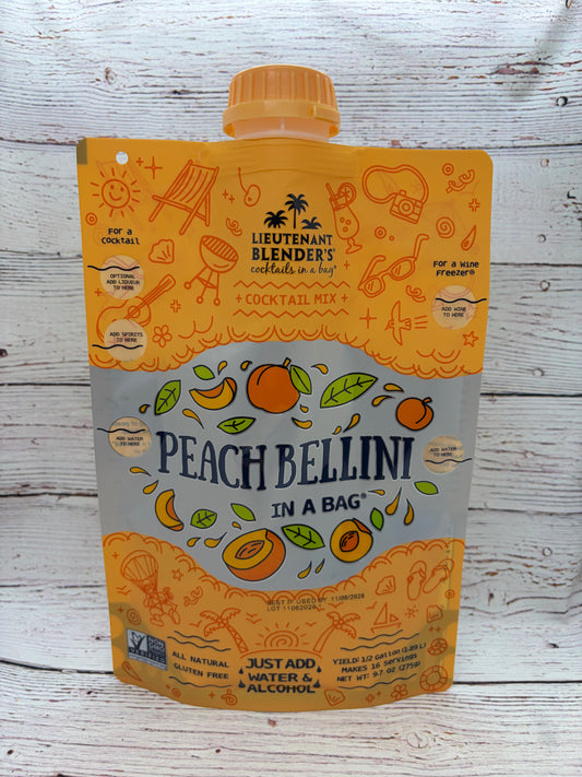 Lieutenant Blender’s Cocktails in a Bag Peach Bellini
