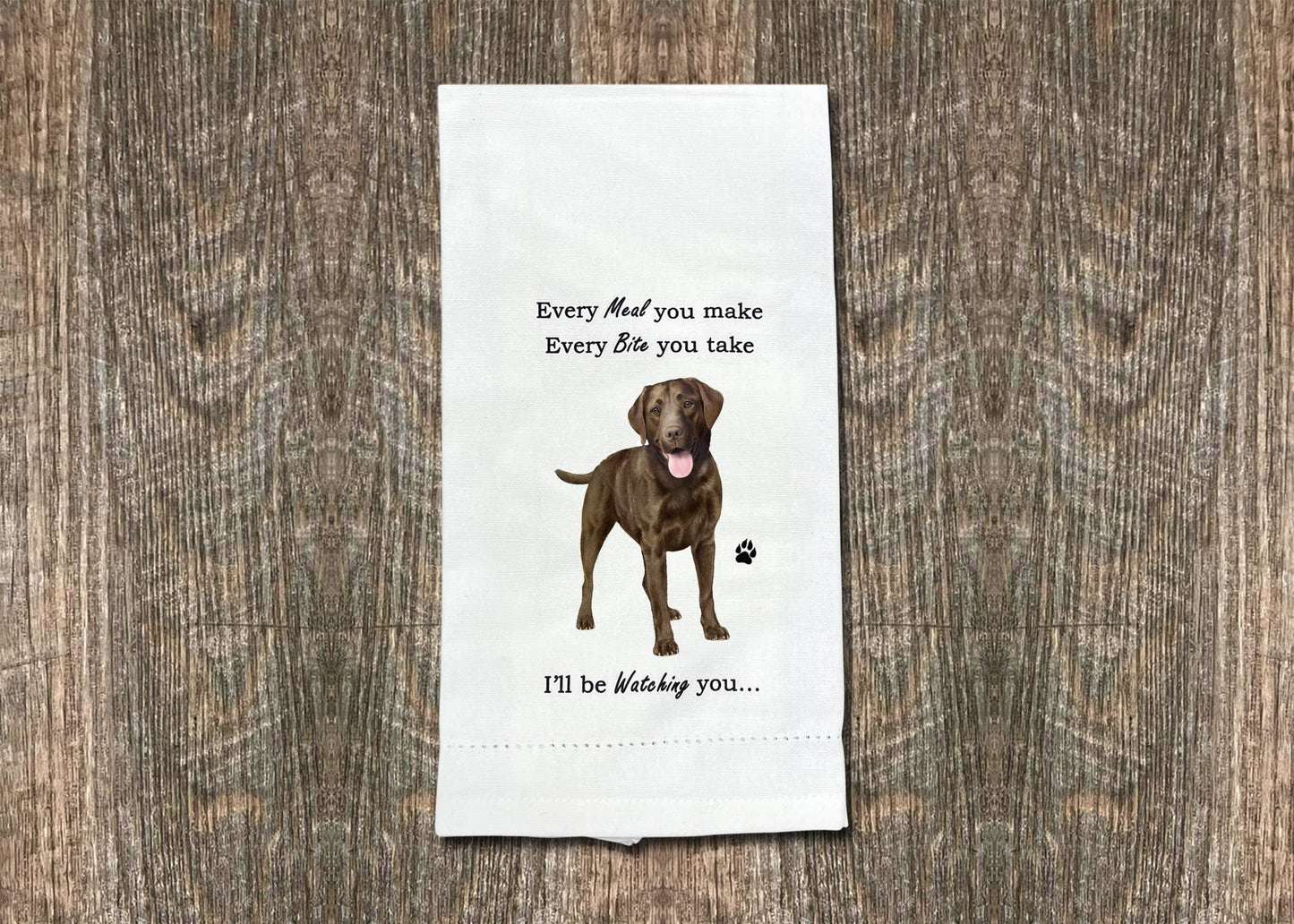 Chocolate Labrador Kitchen Towel