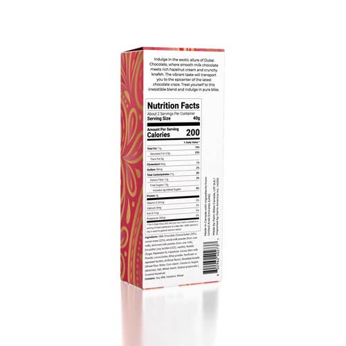 Dubai Chocolate Bar Hazelnut Cream by Oasis Treasures (75g)