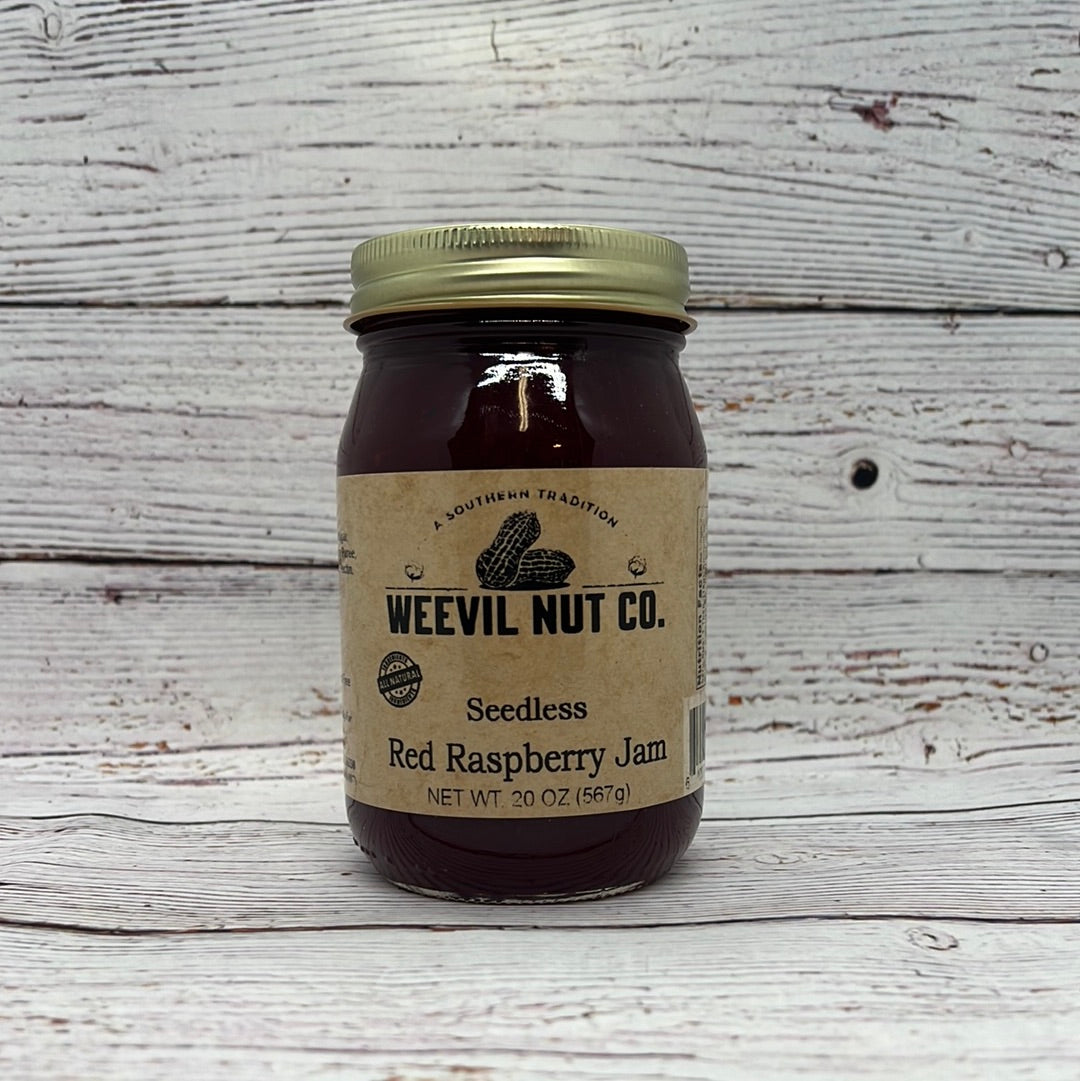 Weevil Gourmet Seedless Red Raspberry Jam (20oz)