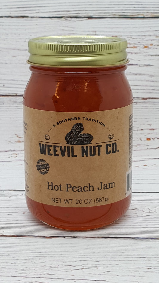 Weevil Gourmet Hot Peach Jam (20oz)