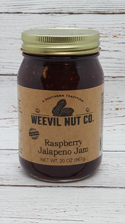 Weevil Gourmet Raspberry Jalapeno Jam (20oz)
